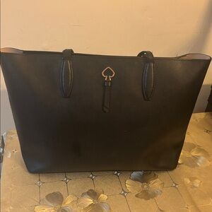 KATE SPADE 
Black Tote Bag with Heart Charm